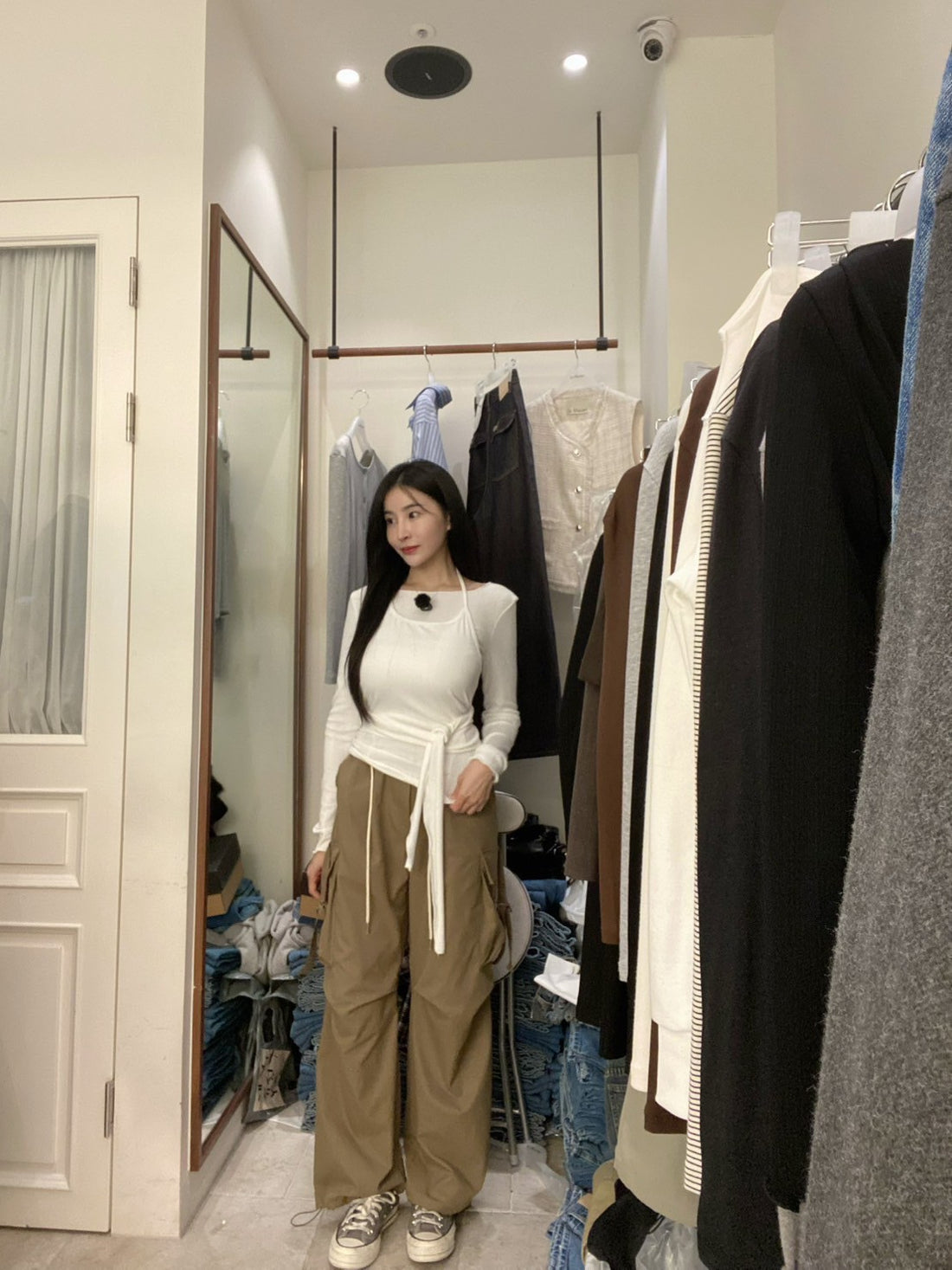 A01 兩件式綁帶上衣