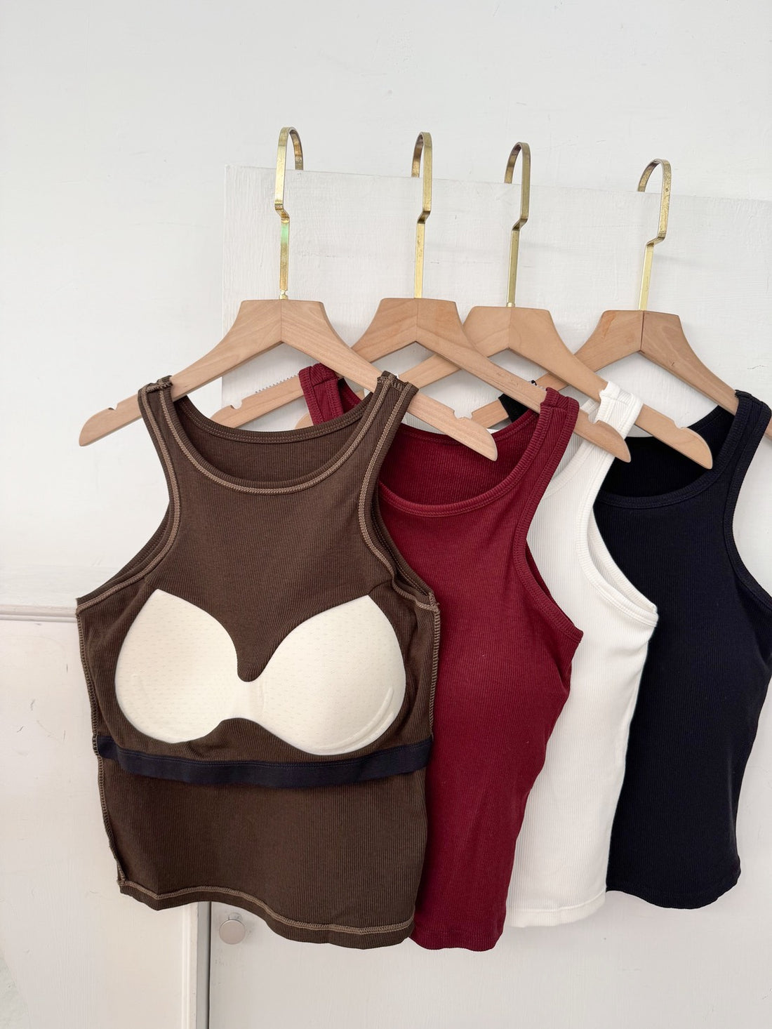 不跑杯削肩涼感背心