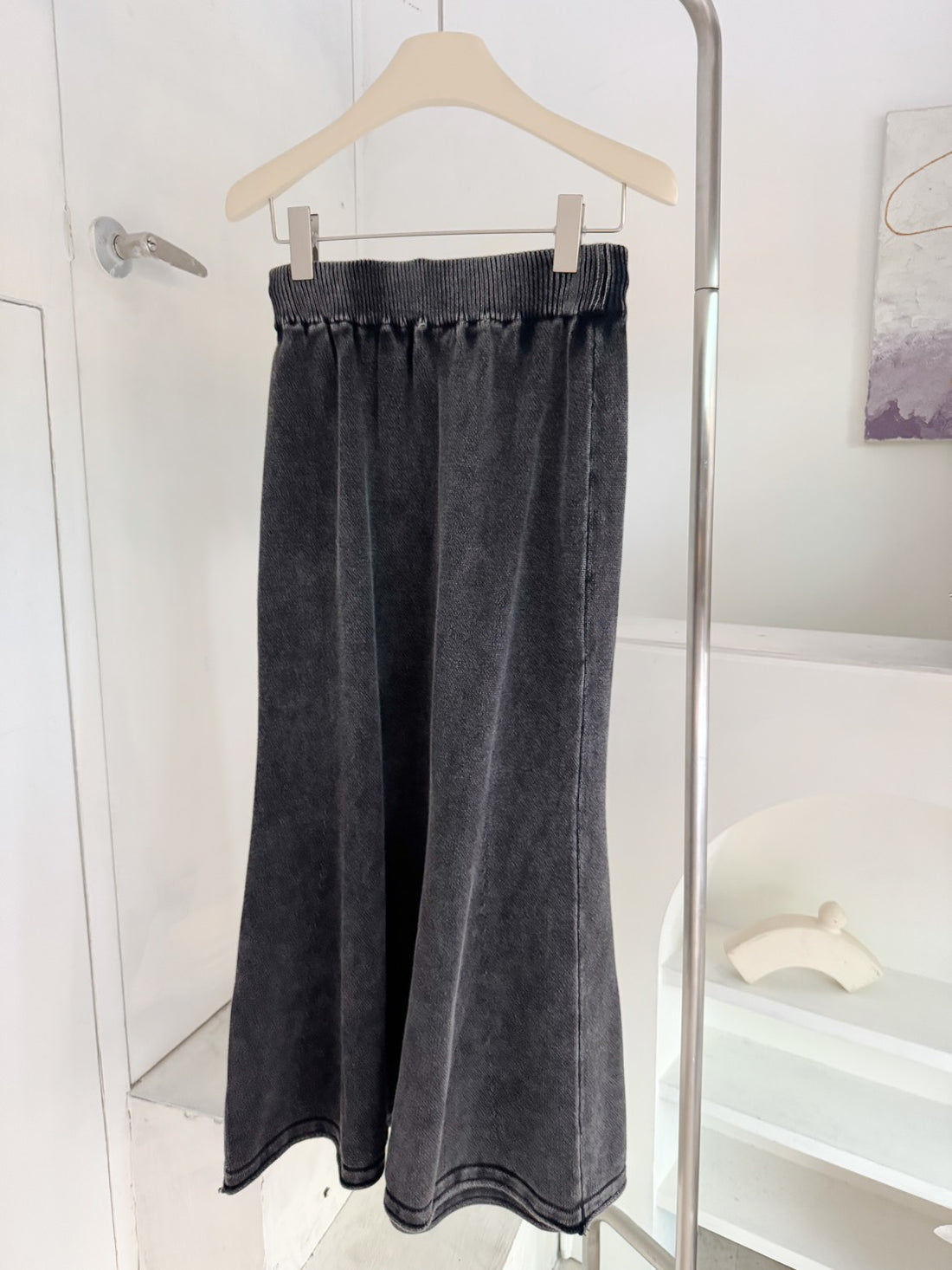 超顯瘦彈力針織魚尾裙