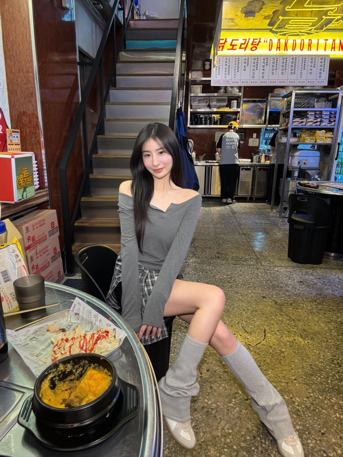 長腿視覺彈力襪套