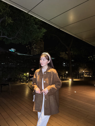 高訂款中長板麂皮外套
