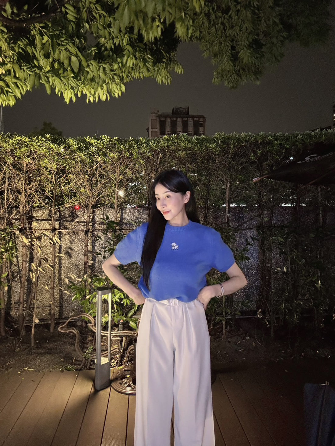 高腰落垂感西裝褲