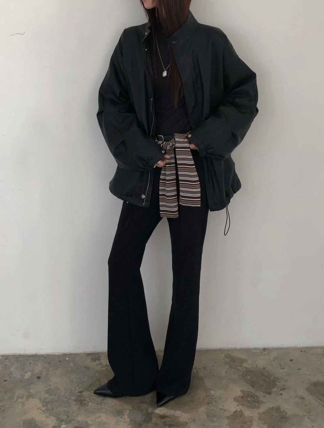 高訂款內磨毛西裝喇叭褲