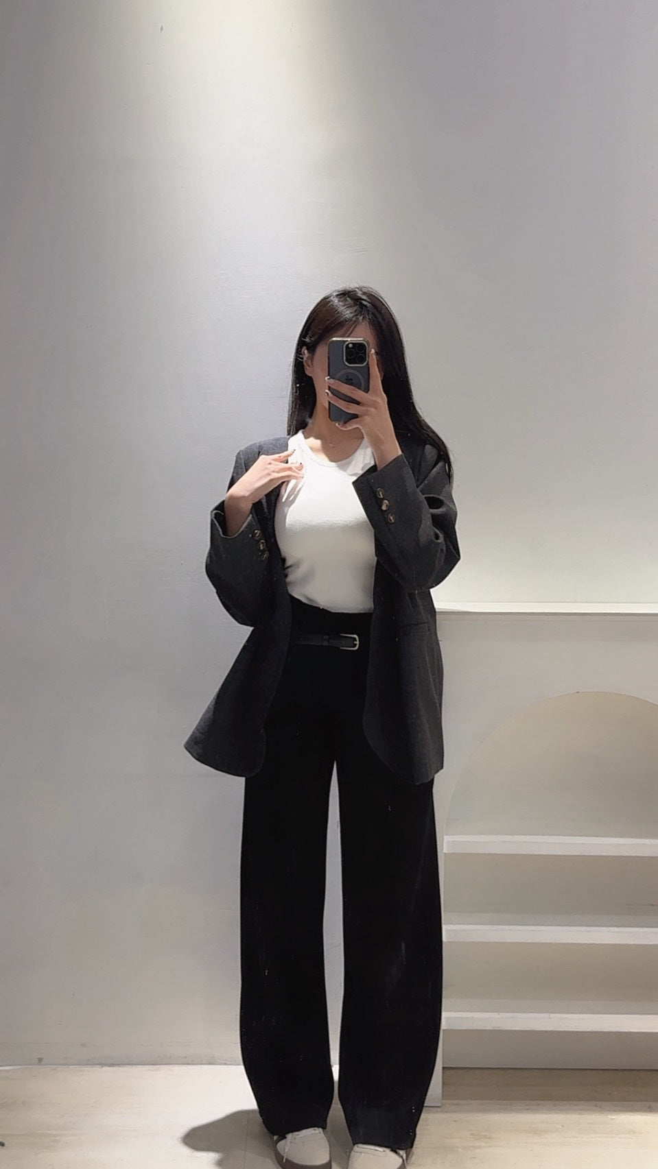 空氣棉直筒落地褲