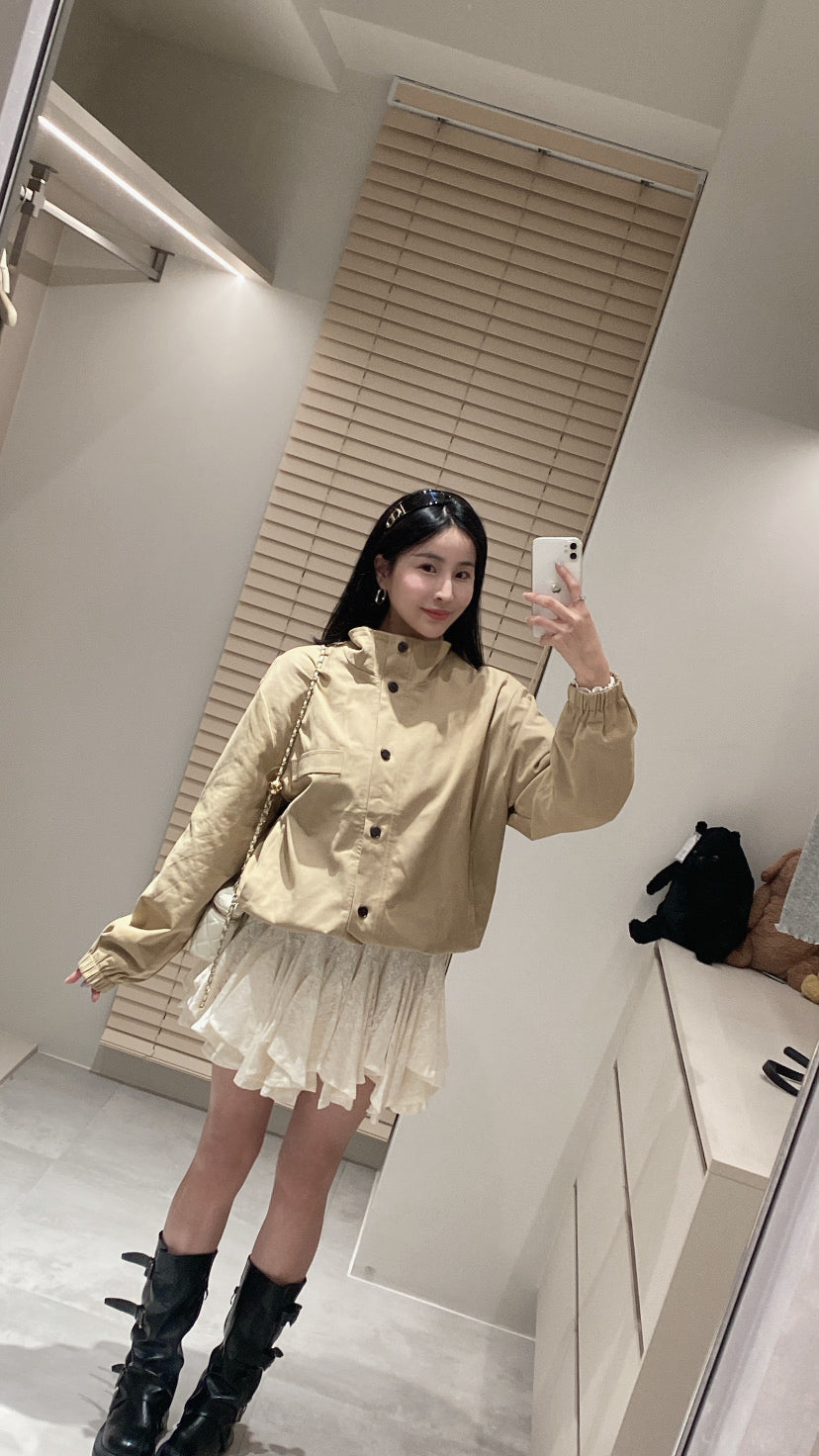 立領風衣外套