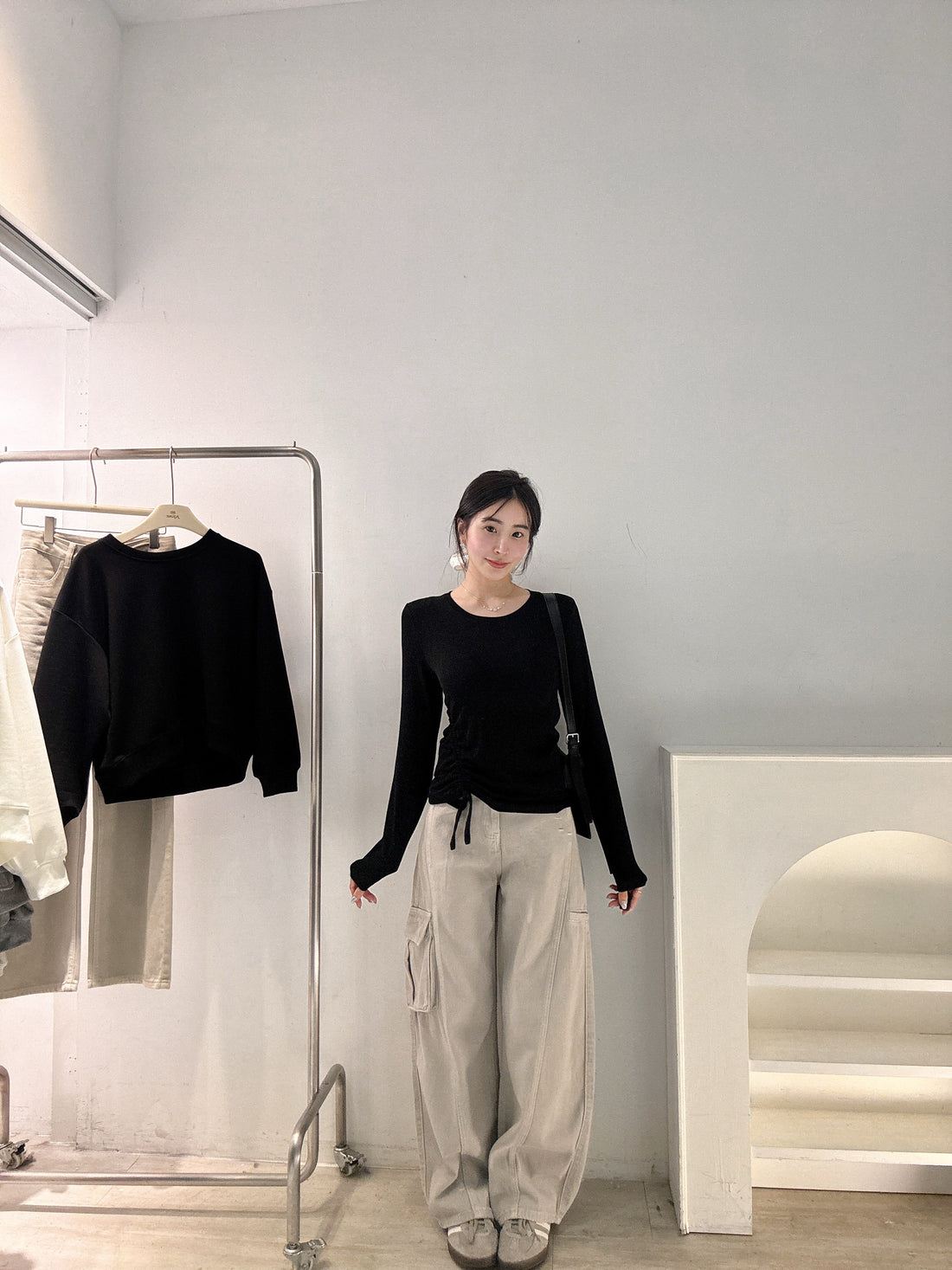 卡其工裝繭型褲