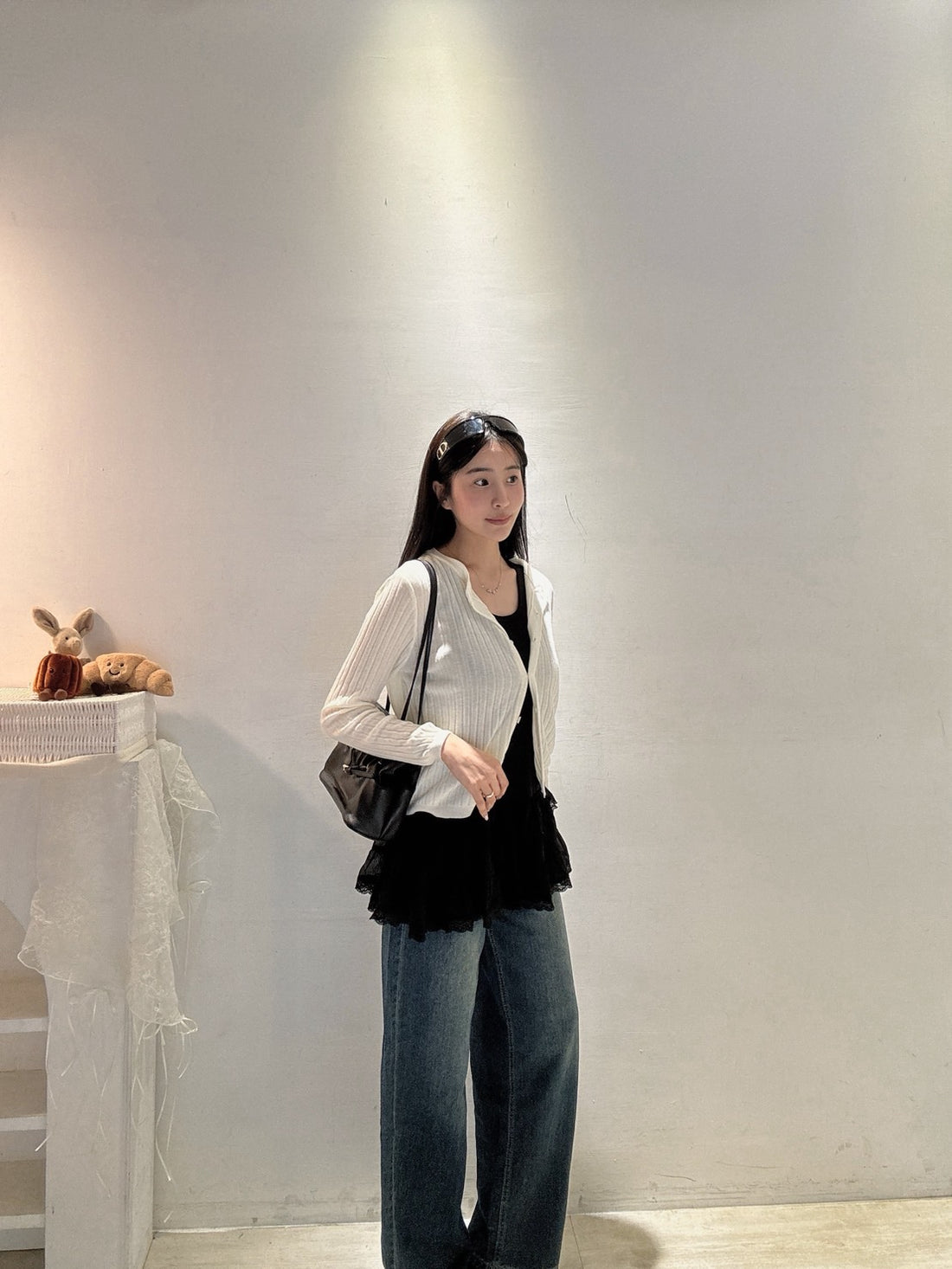 坑條排扣小罩衫