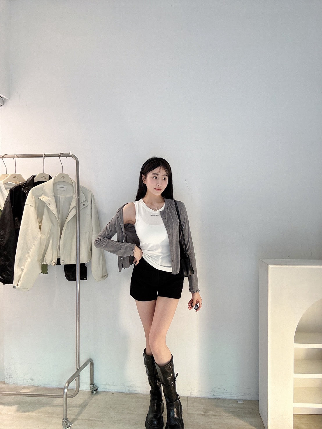 木耳邊彈力套裝