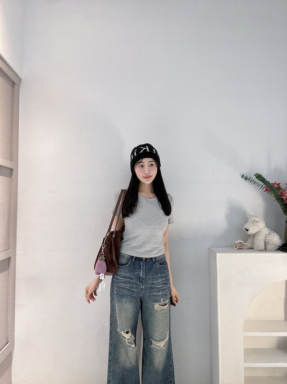 歐美感彈力造型上衣