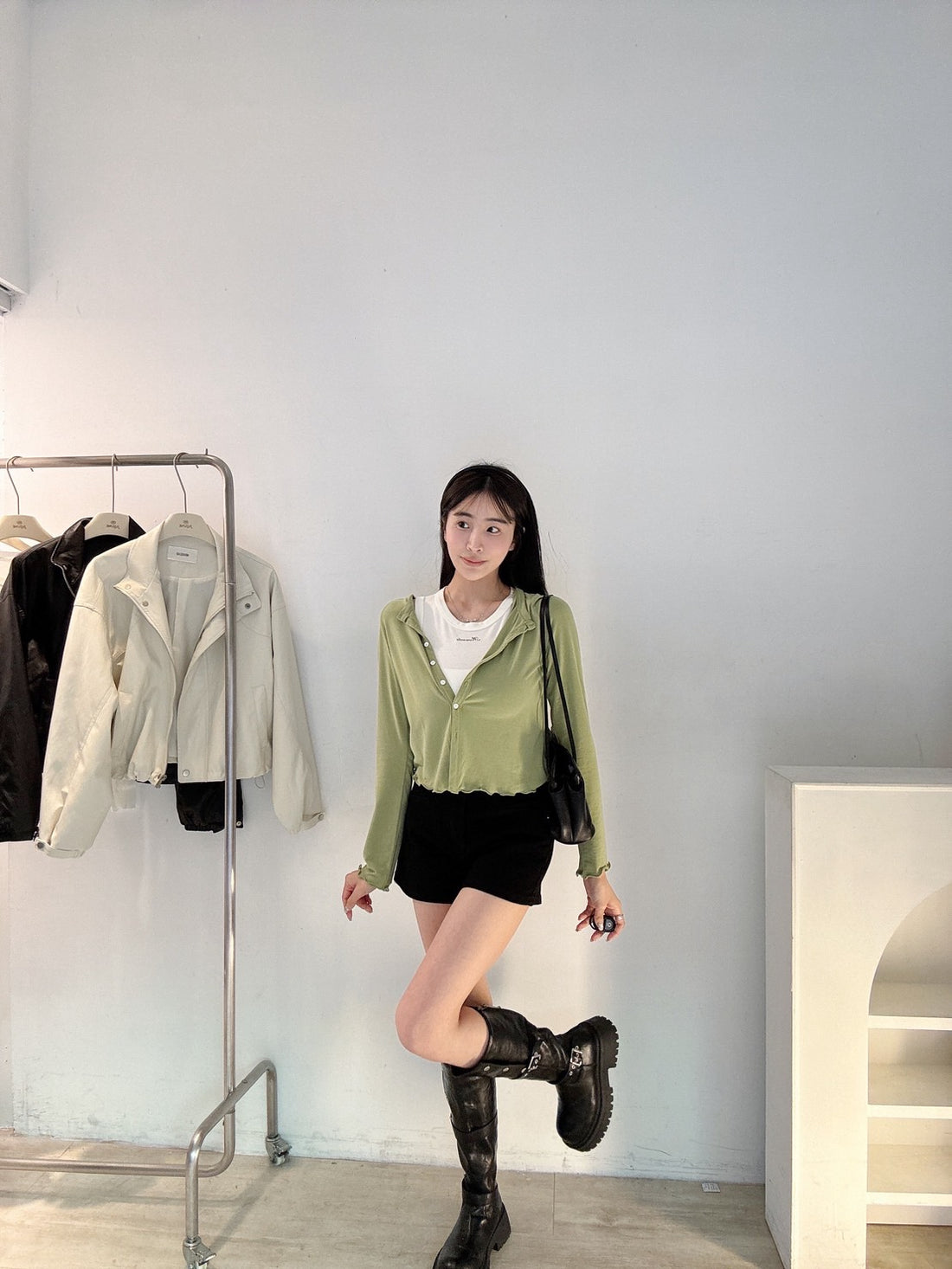 木耳邊彈力套裝