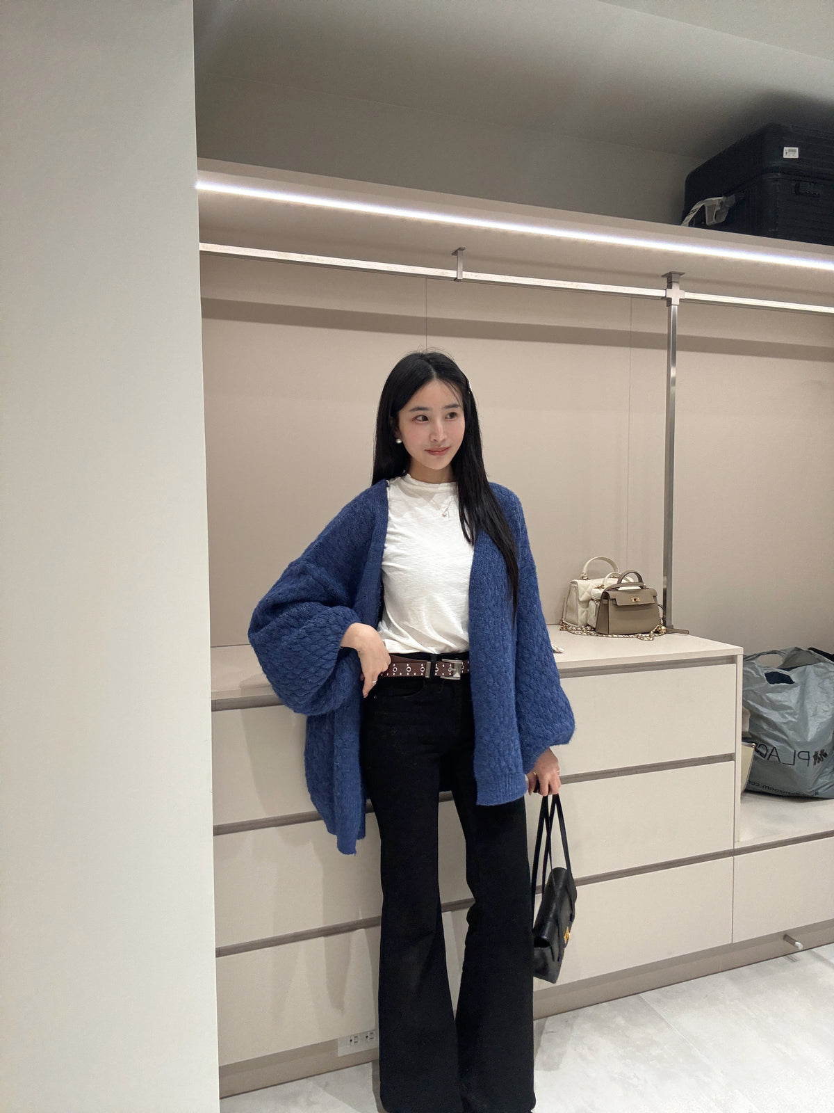 小窄管喇叭黑褲