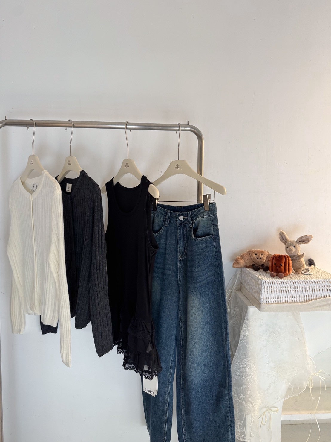 坑條排扣小罩衫