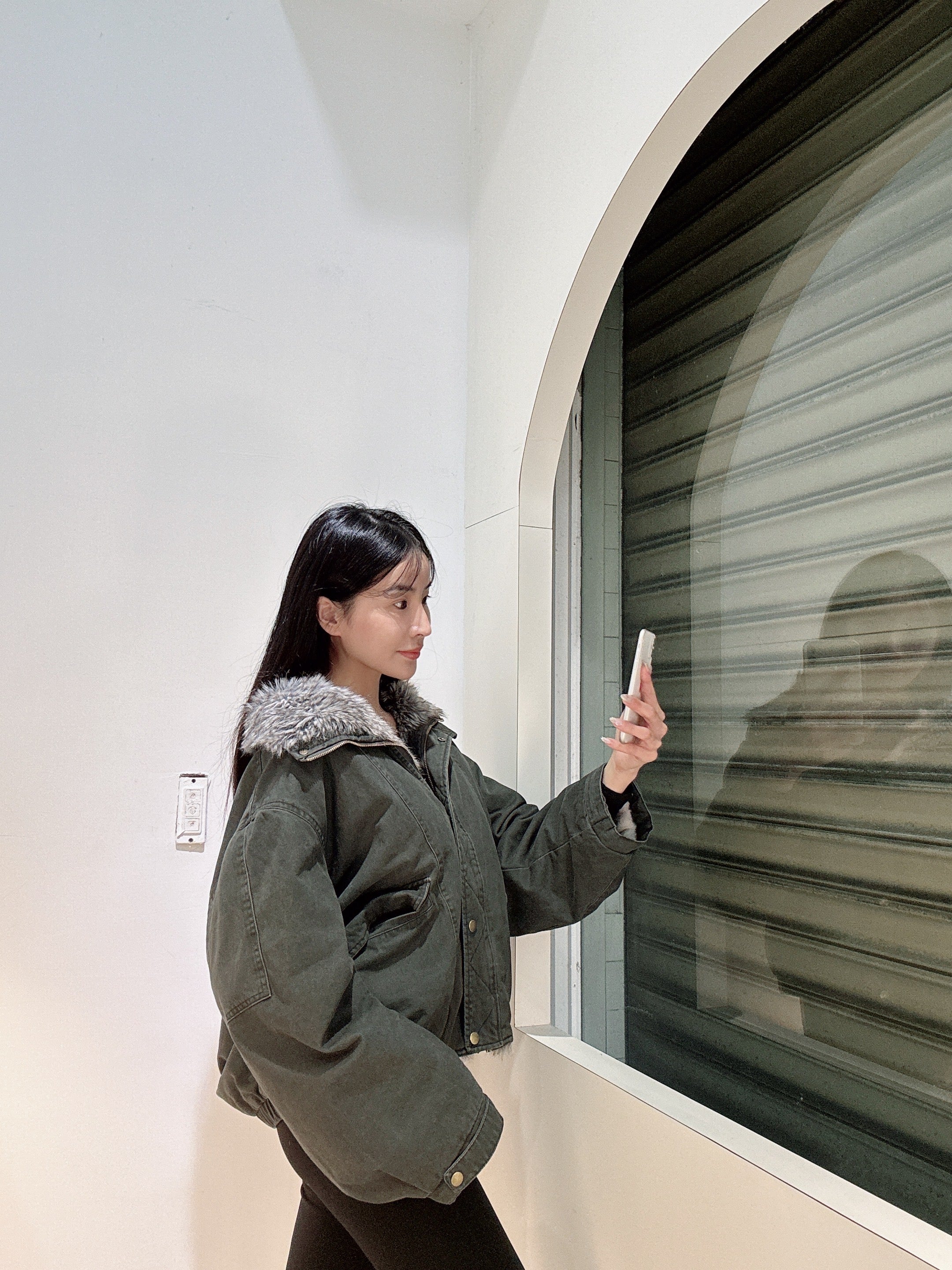 水洗牛仔派克服外套