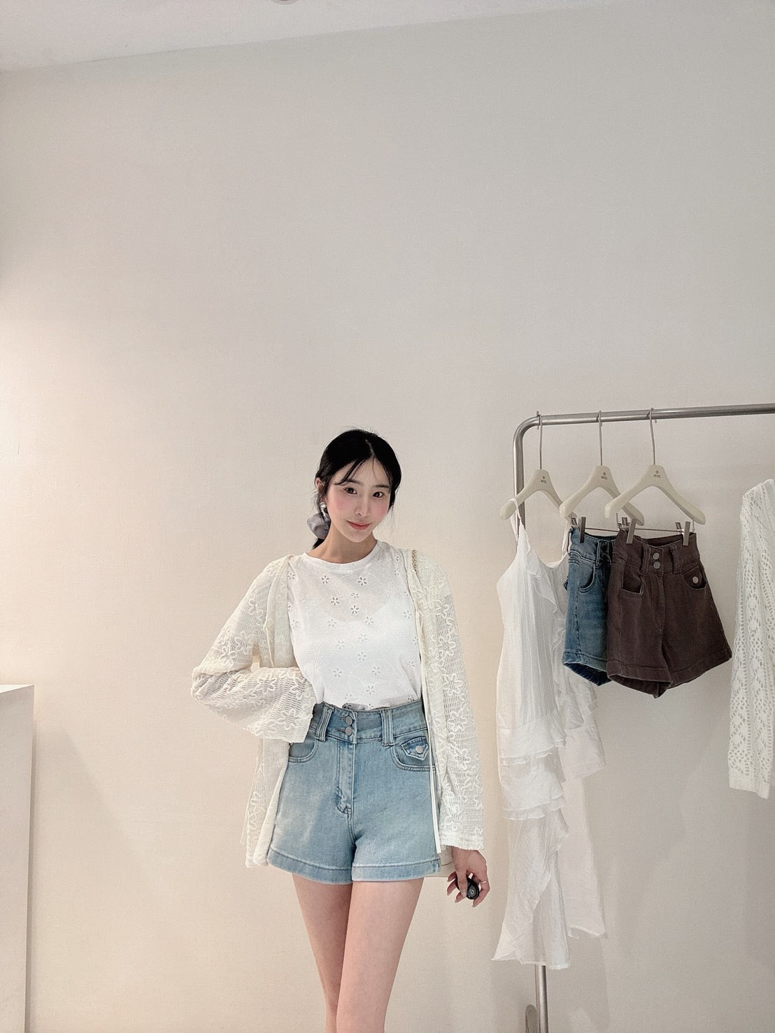 後口袋顯瘦短褲