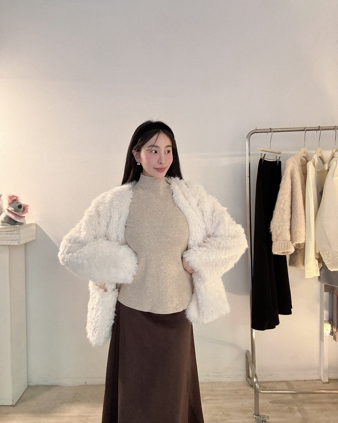 小立領軟糯針織