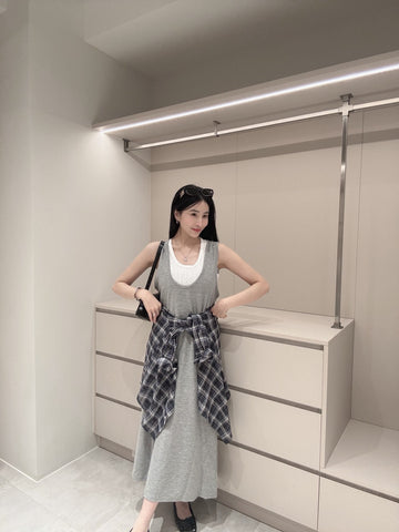 兩件式涼感簡約洋裝