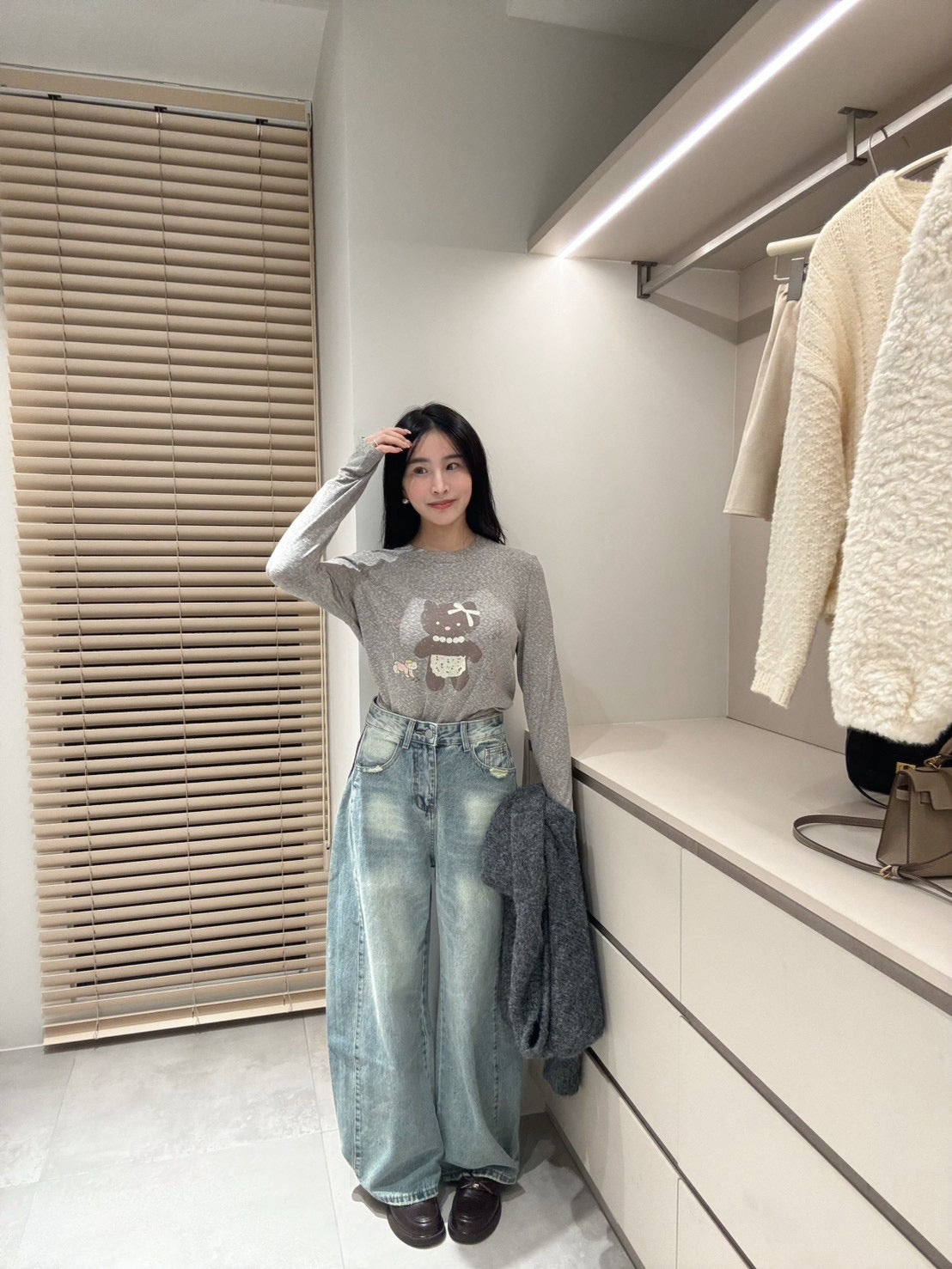 曬黑小貓彈力tee