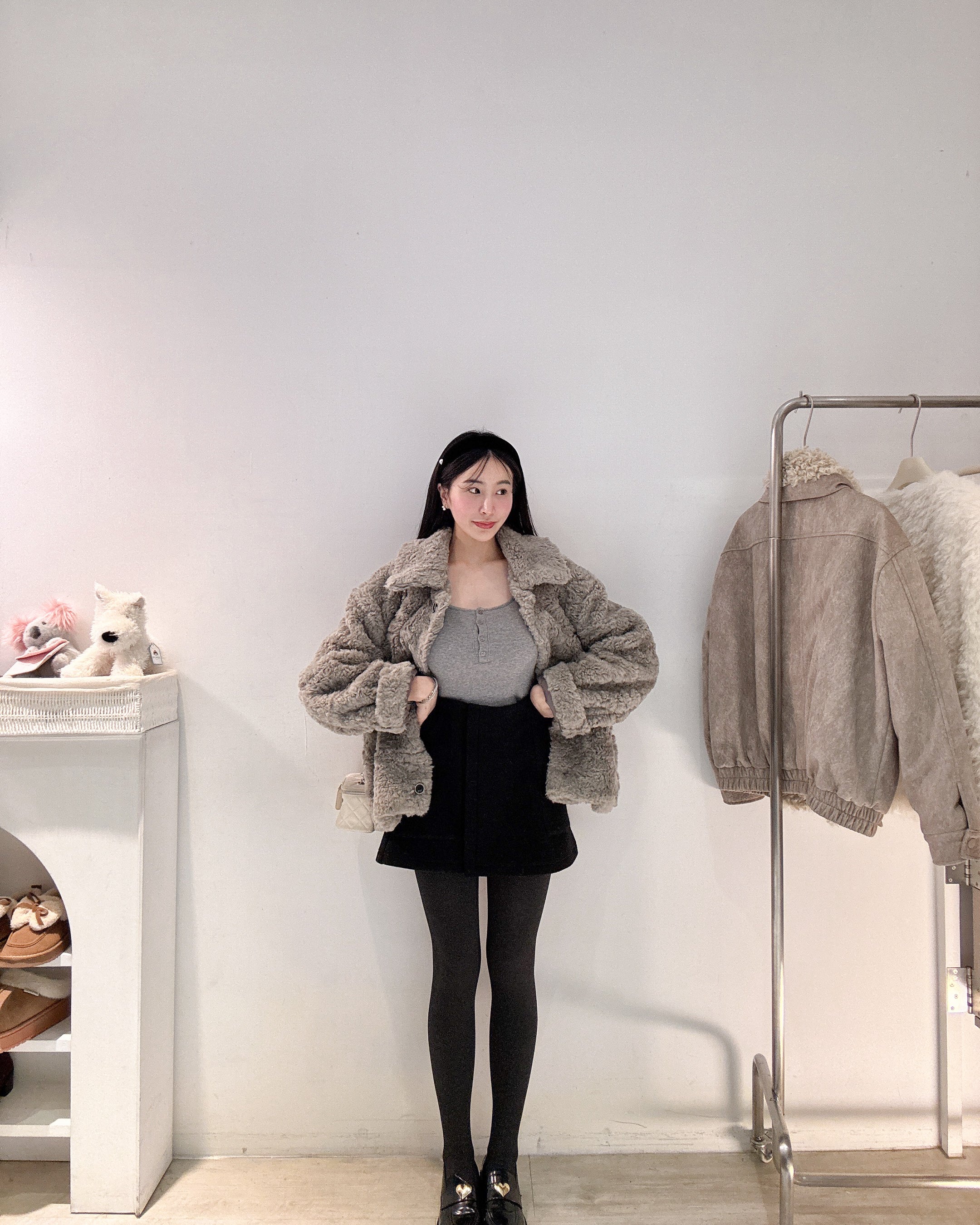 輕奢感羊絨外套