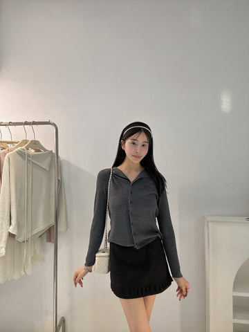 翻領排扣柔軟針織