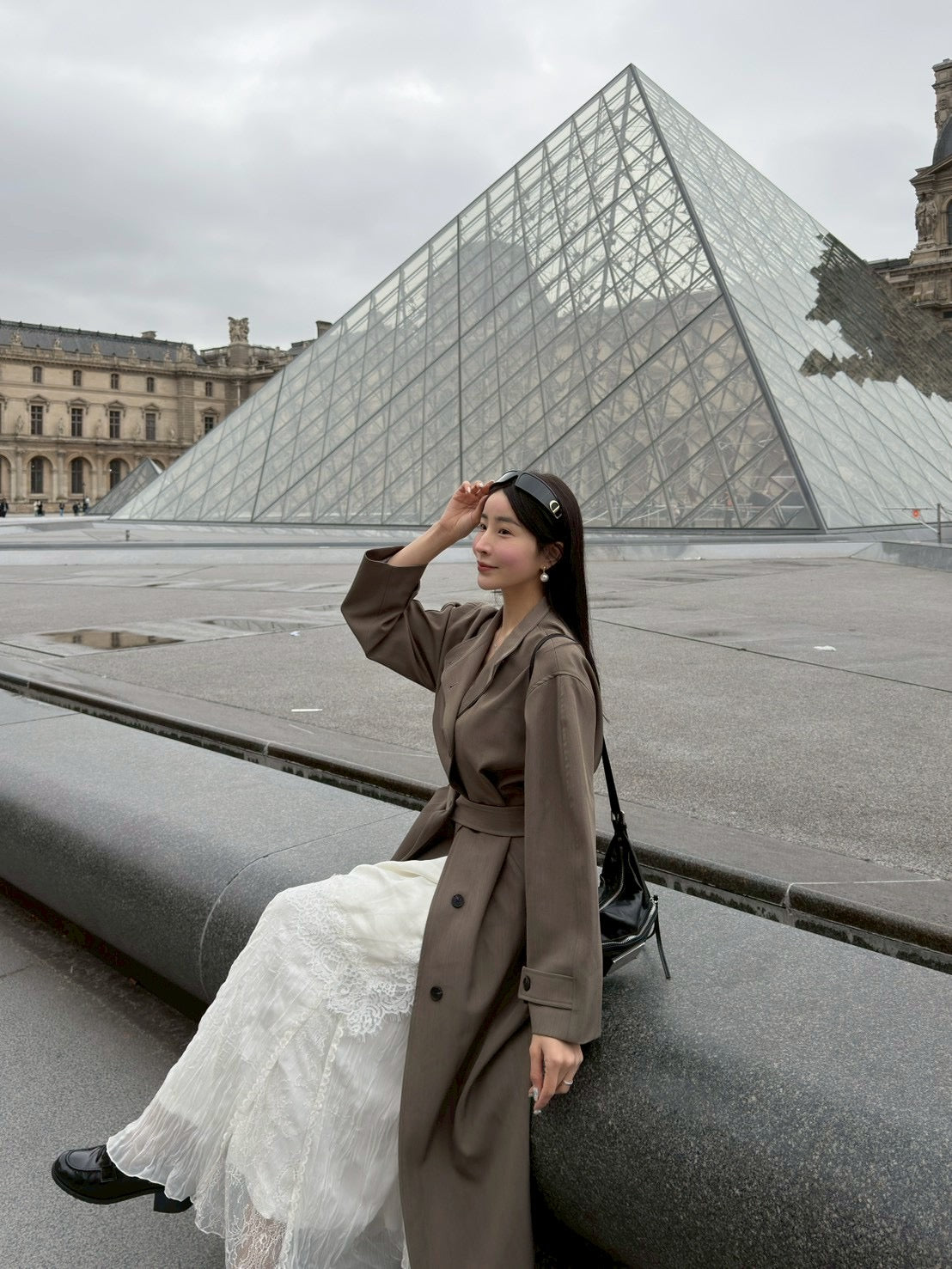 設計款長版風衣