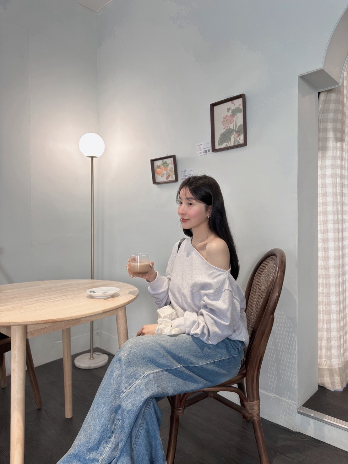 設計款斜肩上衣