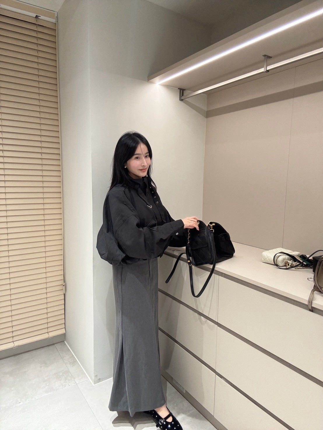 設計款中低腰長裙