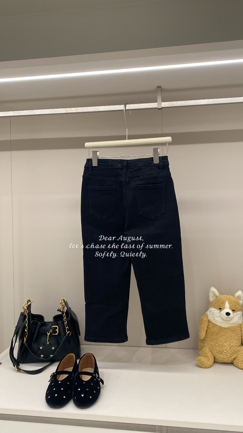 瘦瘦彈力卡普里褲