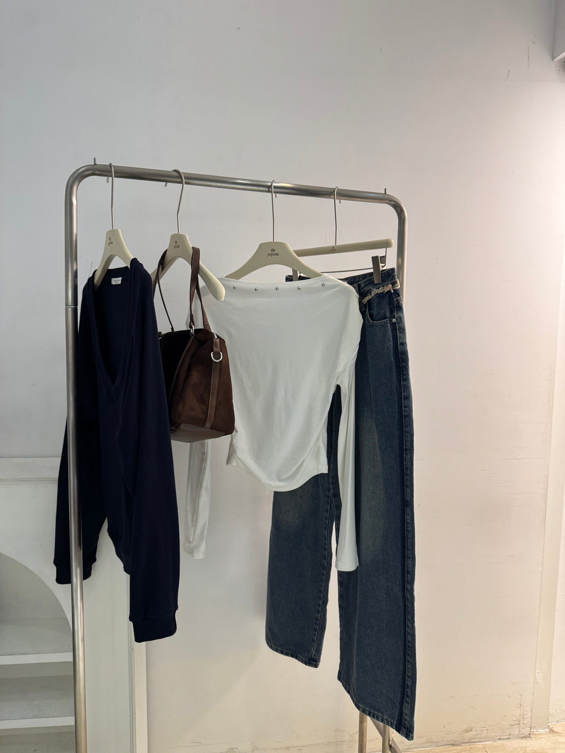 假兩件彈力上衣