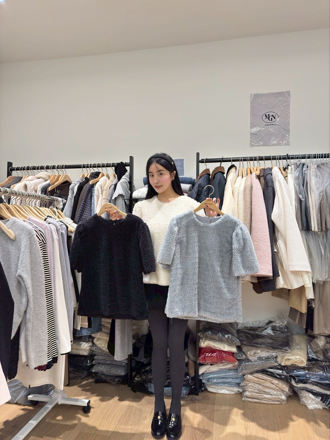 羊咩咩毛毛短袖