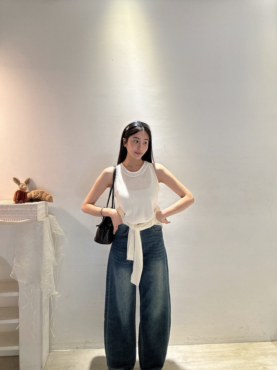 修身涼感削肩背心