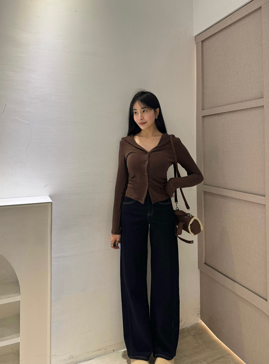 車線刷絨彎刀褲