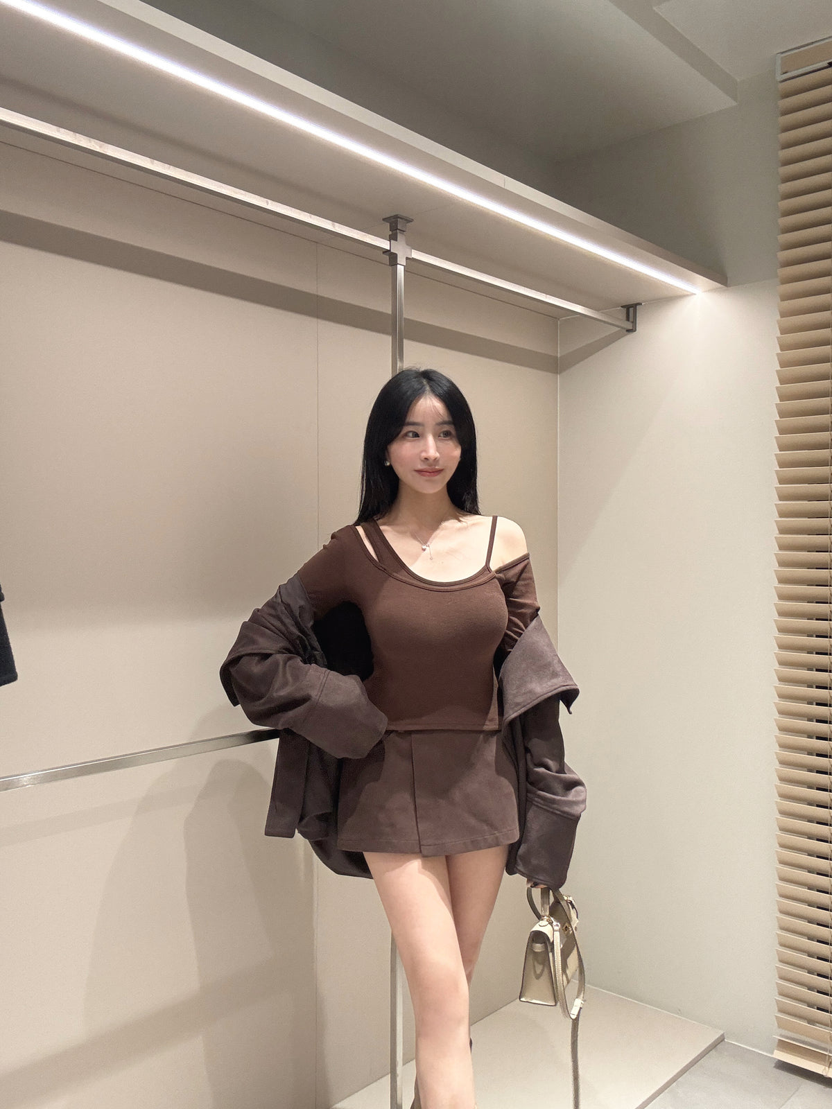顯瘦高腰牛仔褲裙