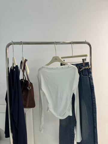 假兩件彈力上衣