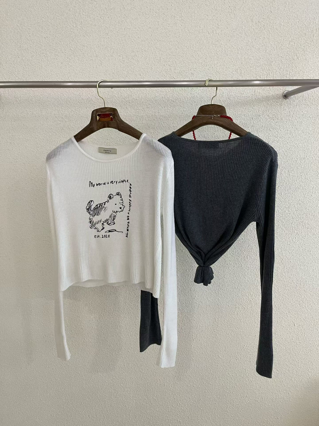 狗狗圓領羊毛衫