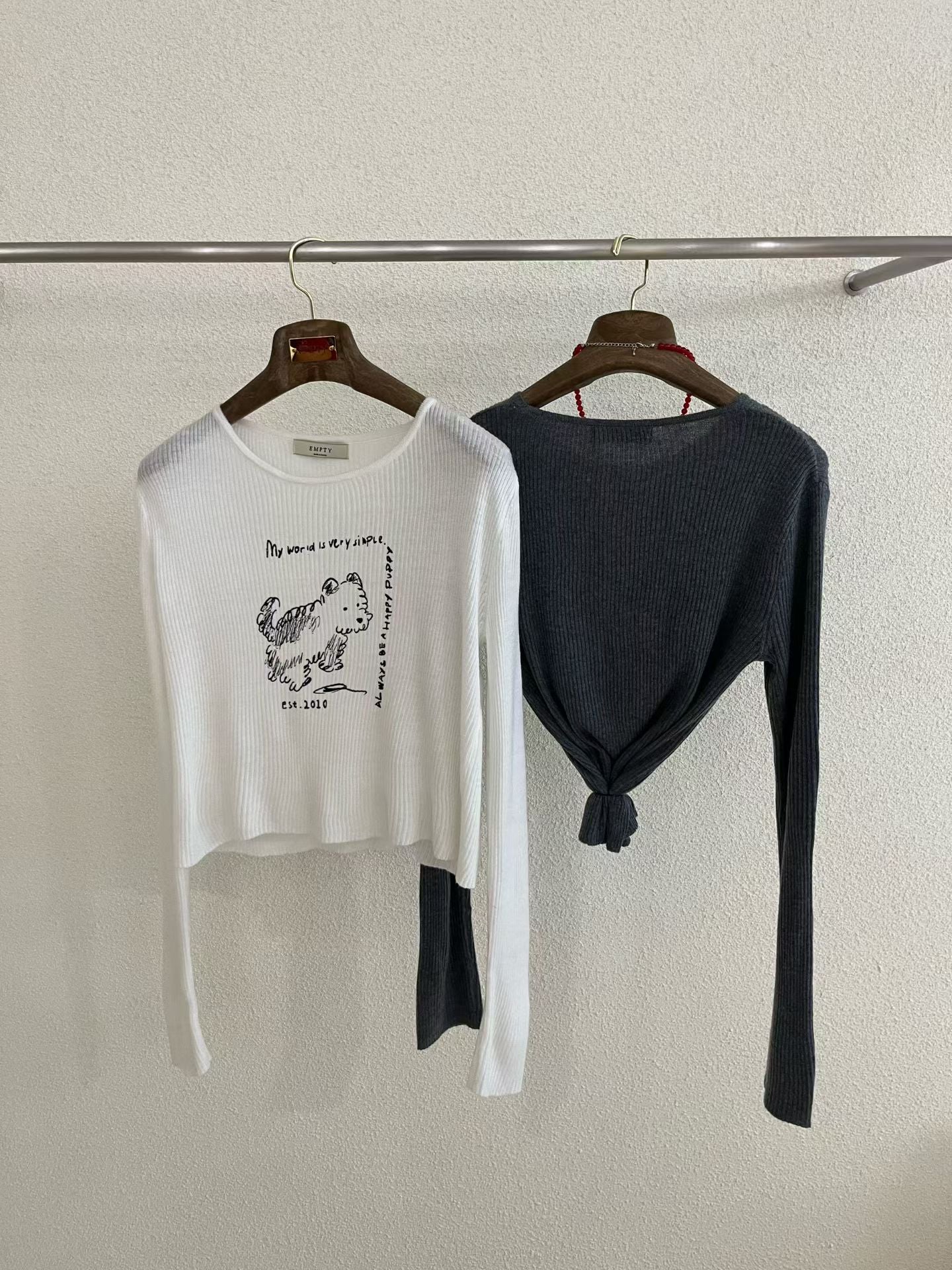 狗狗圓領羊毛衫