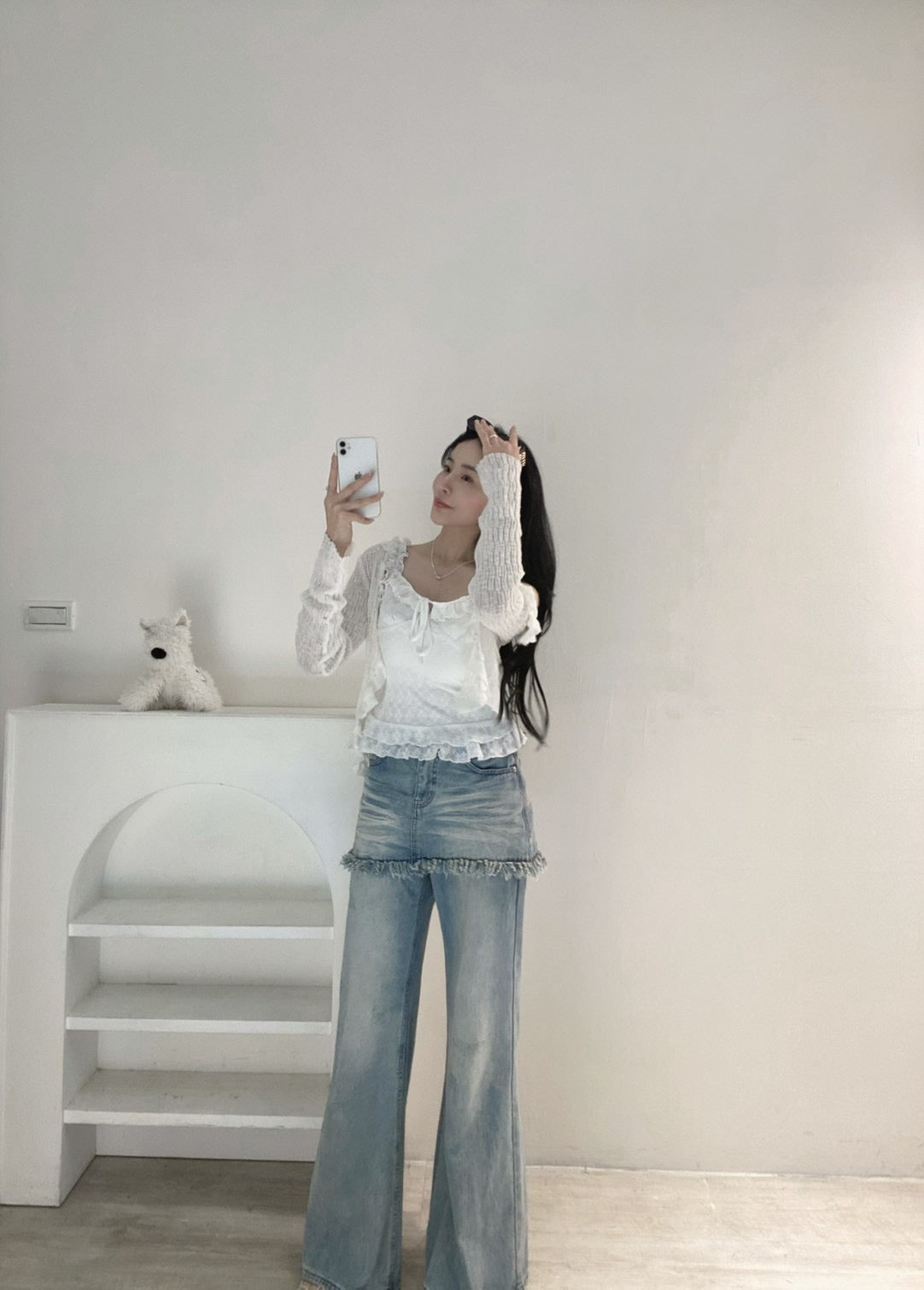 假兩件褲裙牛仔褲