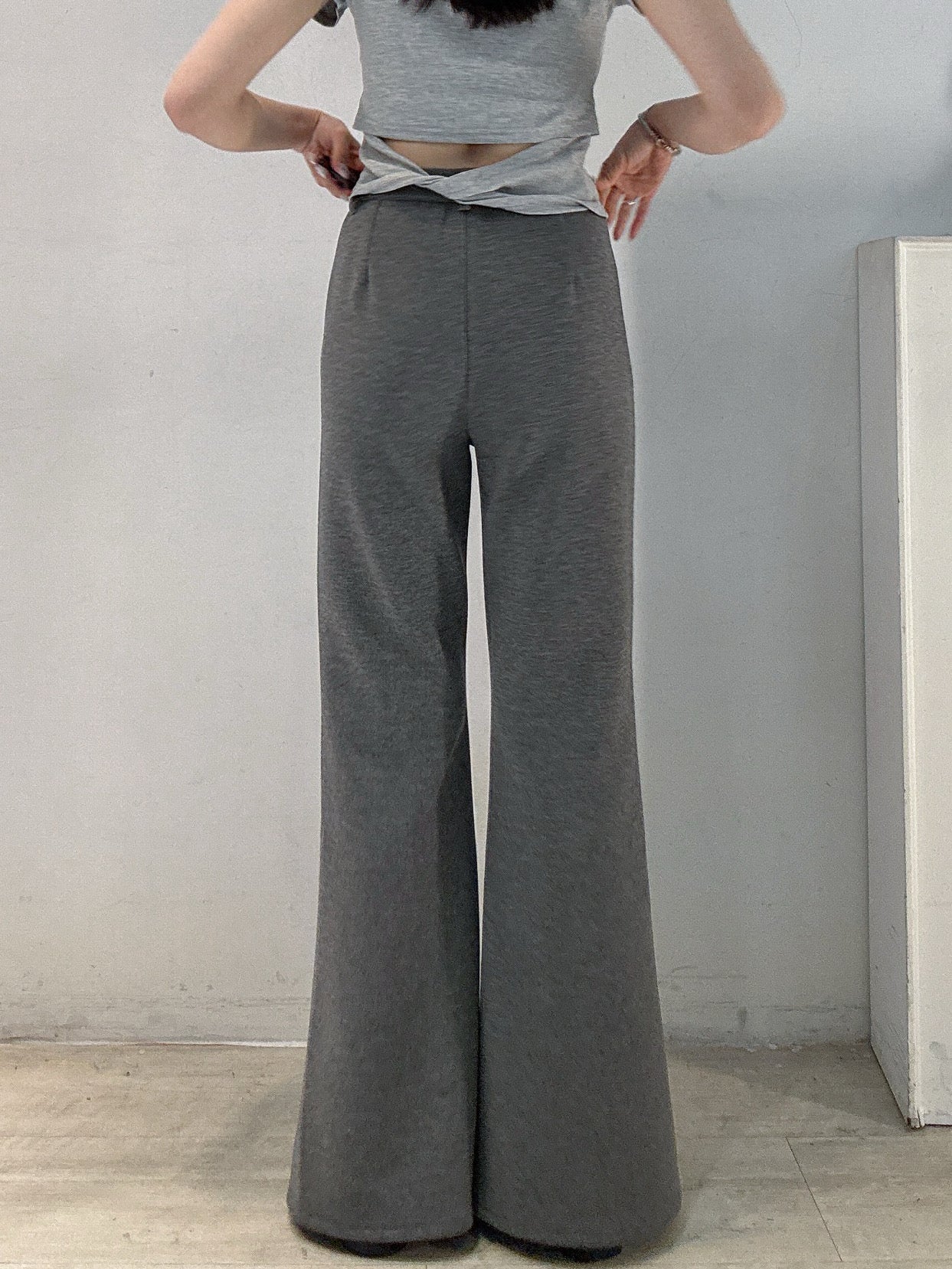 空氣棉修身喇叭褲