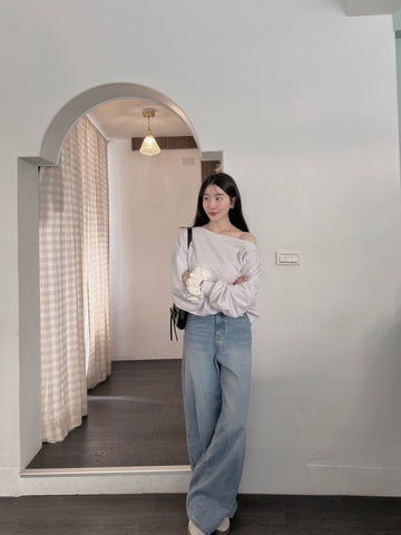 高訂款後扣落地褲