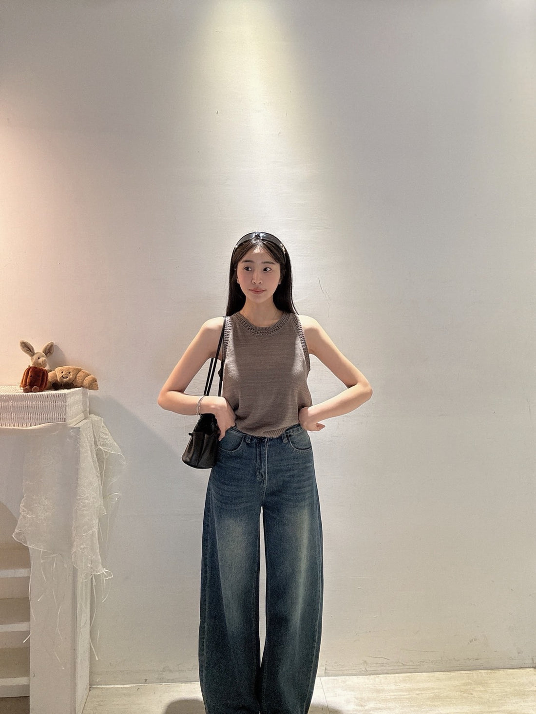 修身涼感削肩背心