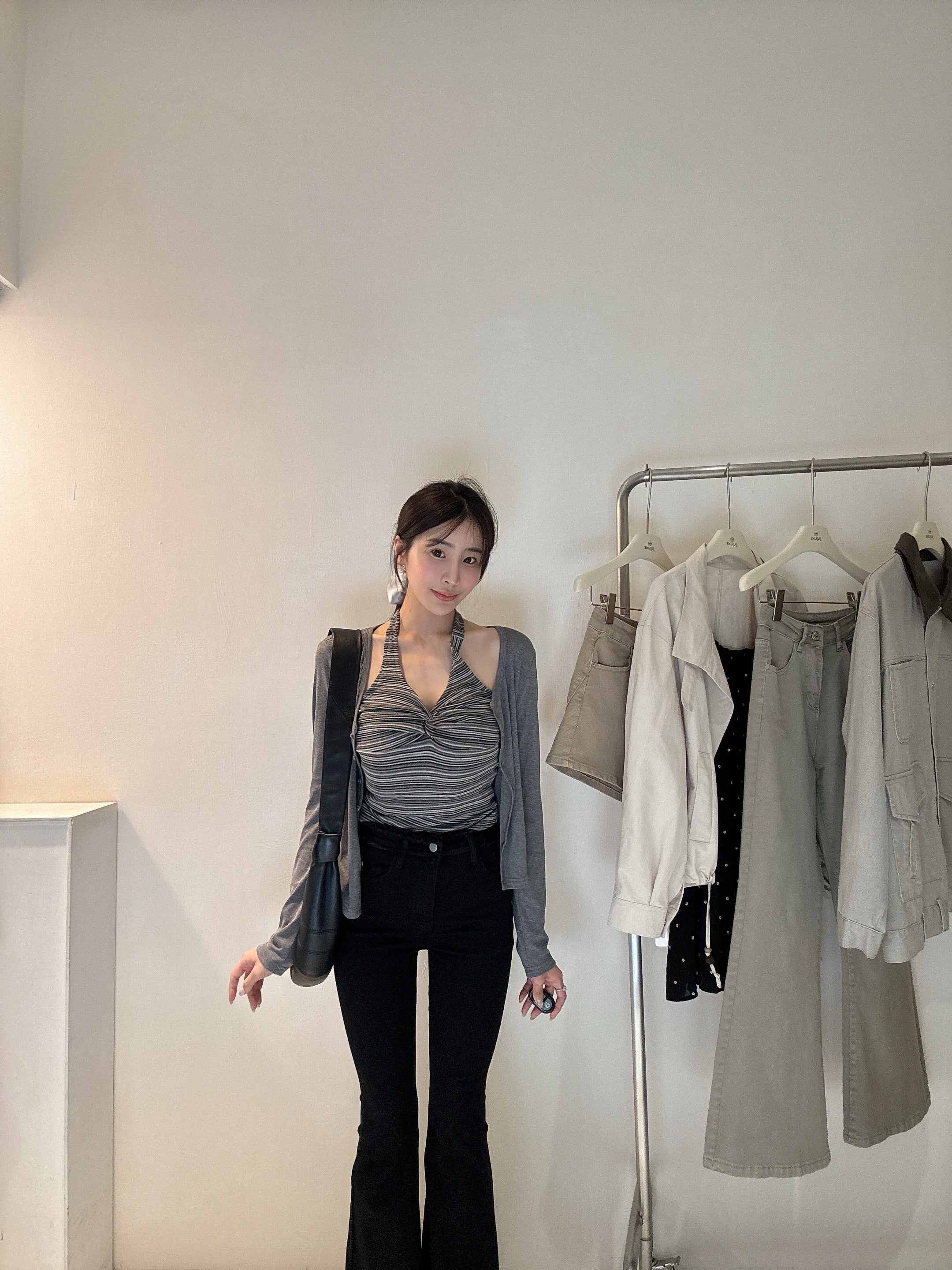 鬚鬚造型顯瘦喇叭褲