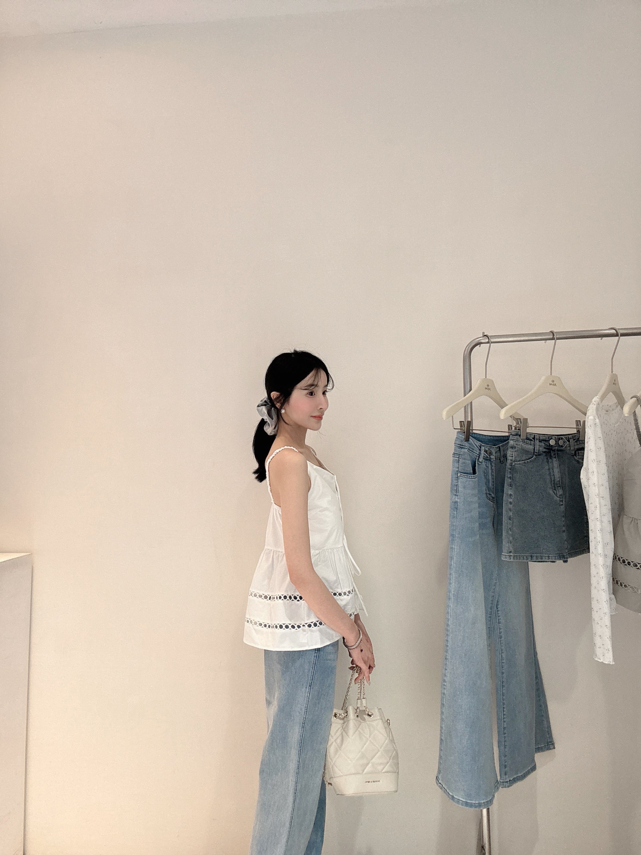 圈圈木耳邊背心