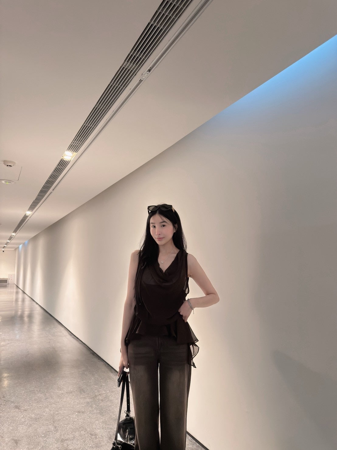 假兩件網紗背心