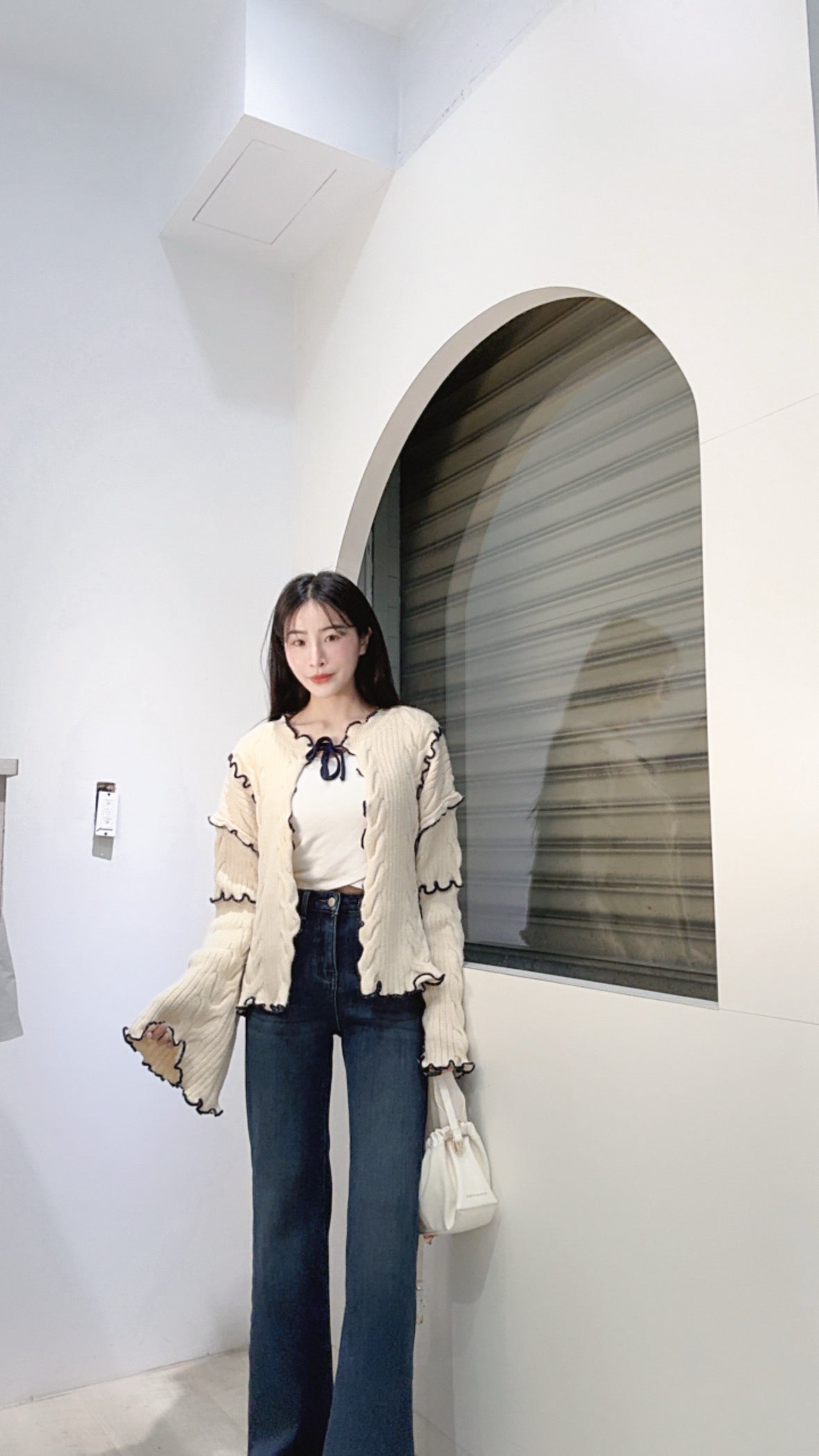 完美版型內刷絨喇叭褲