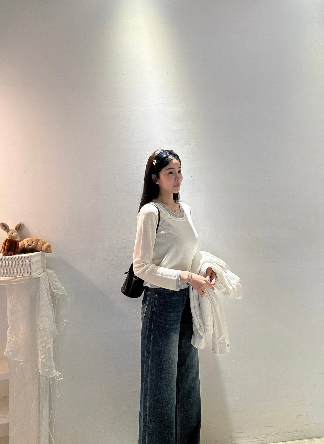 假兩件造型冰絲上衣