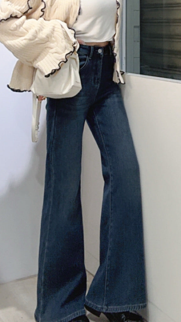 完美版型內刷絨喇叭褲