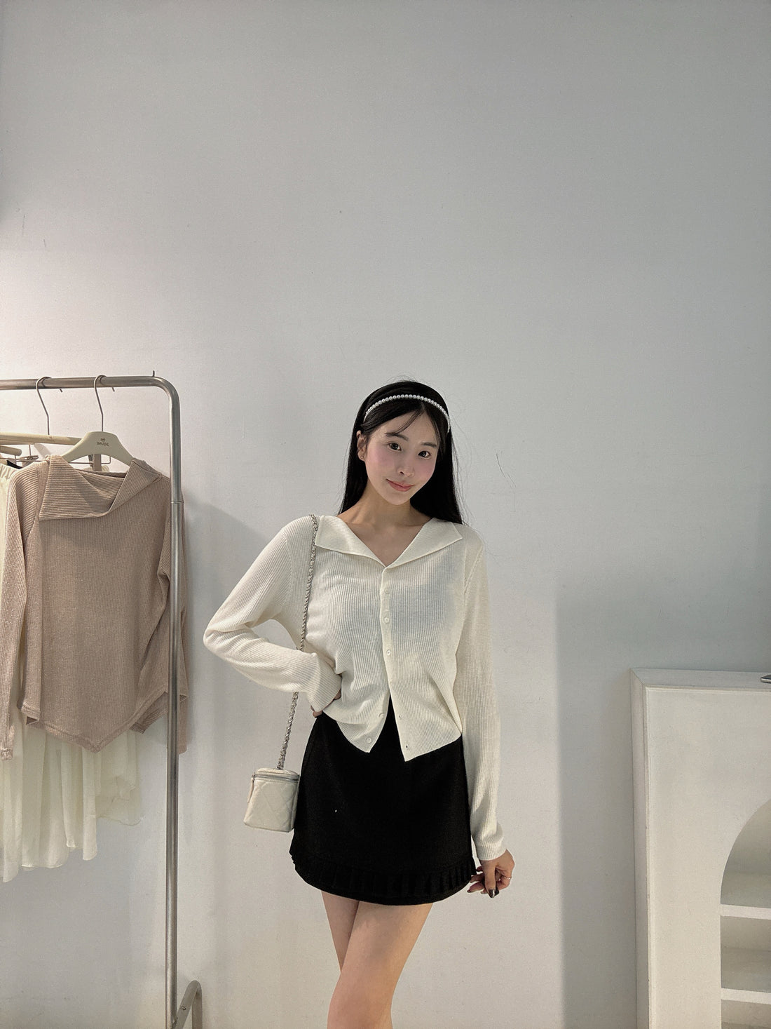 翻領排扣柔軟針織