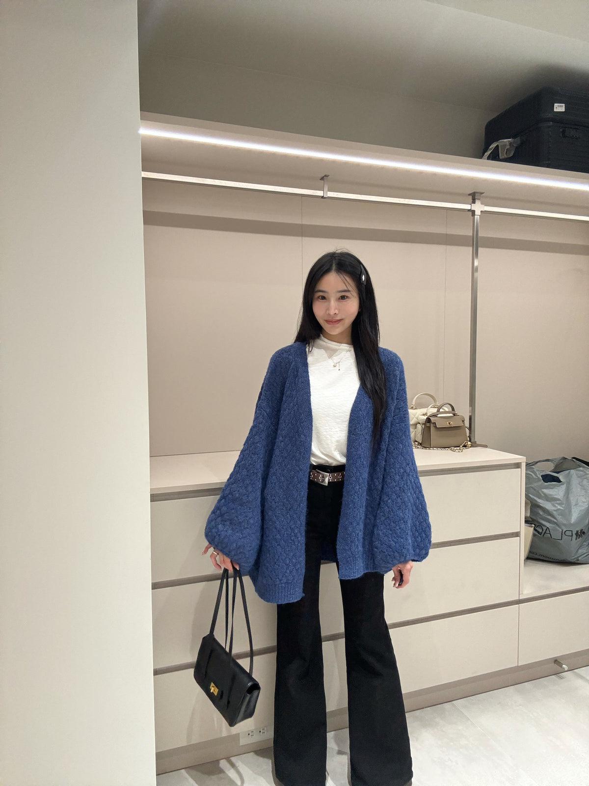 小窄管喇叭黑褲