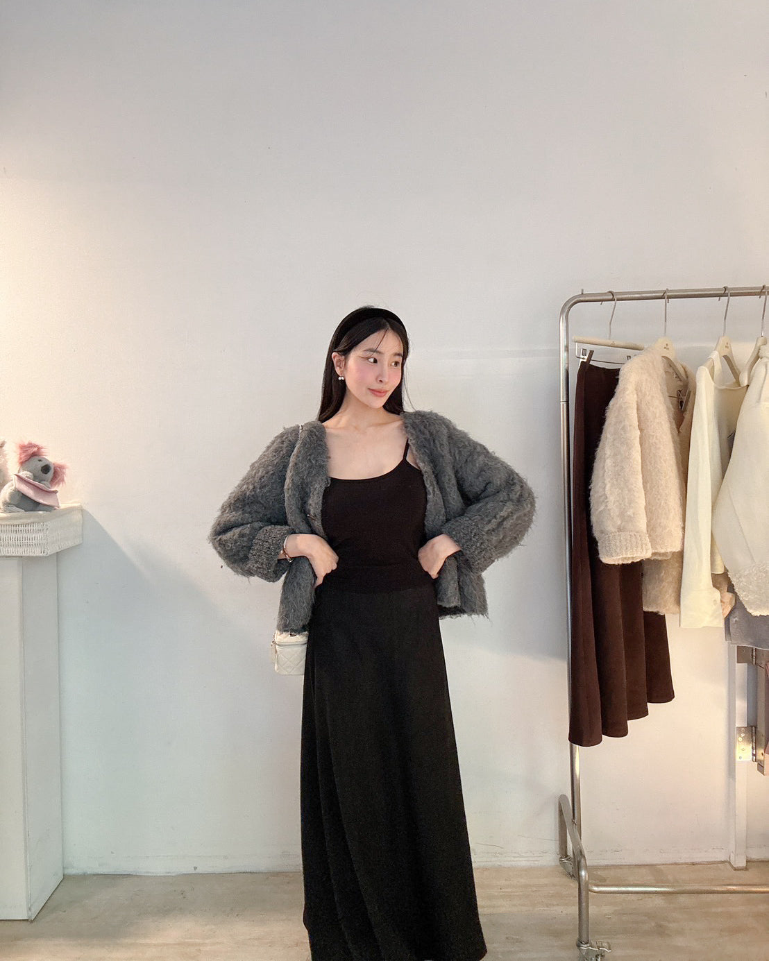 完美版型麂皮長裙