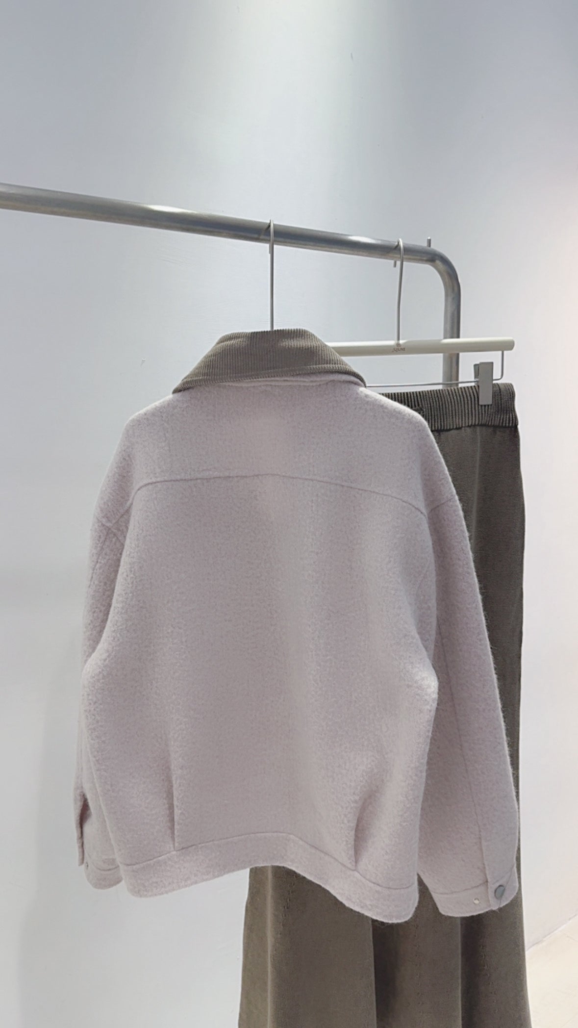 薰衣草配色領手工外套