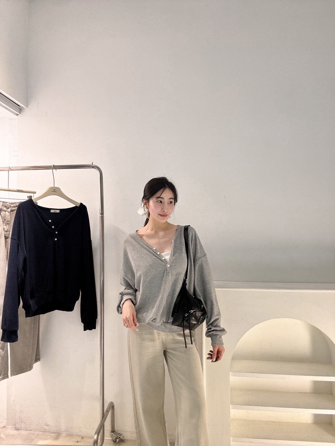 設計款排扣造型衛衣